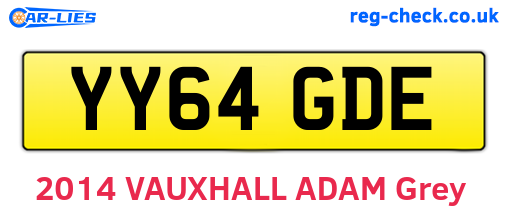 YY64GDE are the vehicle registration plates.