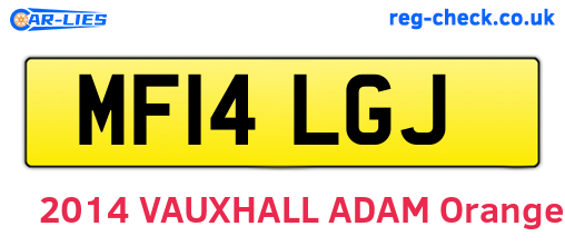 MF14LGJ are the vehicle registration plates.
