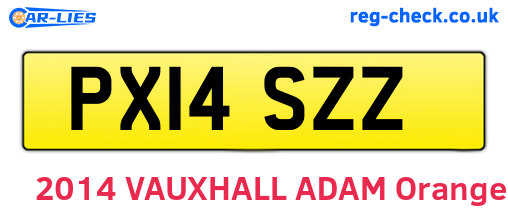 PX14SZZ are the vehicle registration plates.