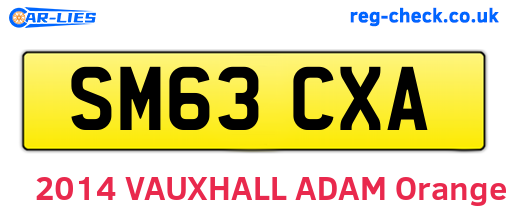 SM63CXA are the vehicle registration plates.