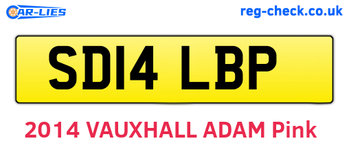SD14LBP are the vehicle registration plates.