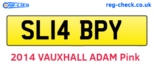 SL14BPY are the vehicle registration plates.