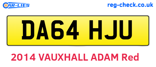 DA64HJU are the vehicle registration plates.