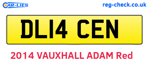 DL14CEN are the vehicle registration plates.