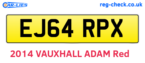 EJ64RPX are the vehicle registration plates.