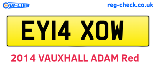EY14XOW are the vehicle registration plates.