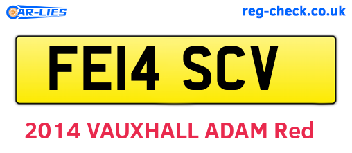 FE14SCV are the vehicle registration plates.