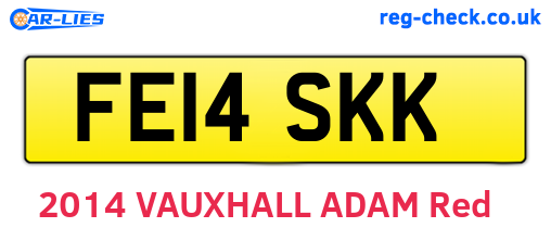 FE14SKK are the vehicle registration plates.