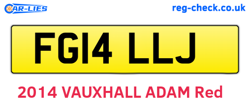 FG14LLJ are the vehicle registration plates.