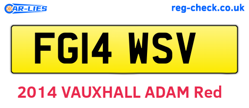 FG14WSV are the vehicle registration plates.