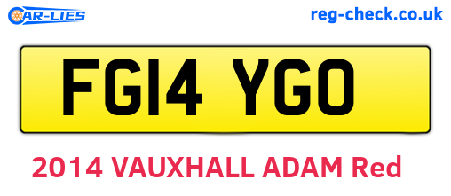 FG14YGO are the vehicle registration plates.