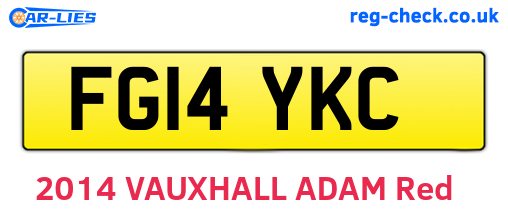 FG14YKC are the vehicle registration plates.