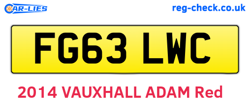 FG63LWC are the vehicle registration plates.