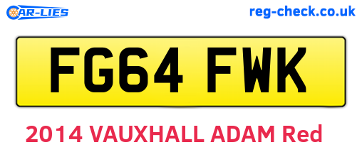 FG64FWK are the vehicle registration plates.