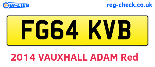 FG64KVB are the vehicle registration plates.