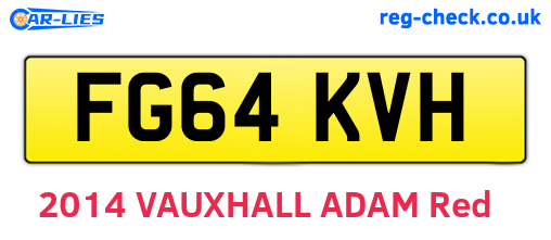 FG64KVH are the vehicle registration plates.
