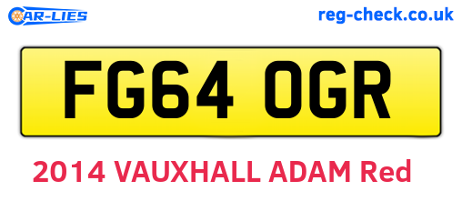 FG64OGR are the vehicle registration plates.