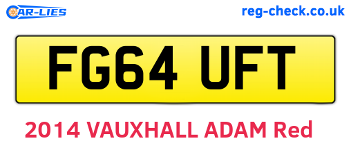 FG64UFT are the vehicle registration plates.