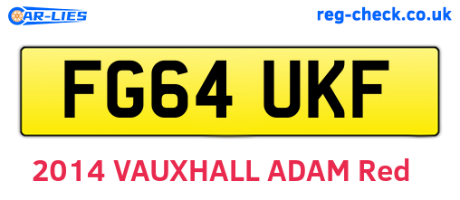 FG64UKF are the vehicle registration plates.