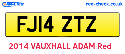 FJ14ZTZ are the vehicle registration plates.