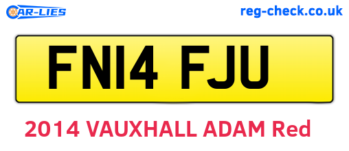 FN14FJU are the vehicle registration plates.