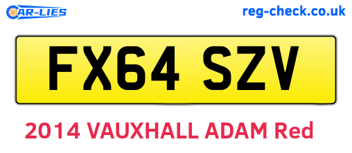 FX64SZV are the vehicle registration plates.