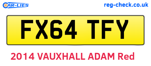 FX64TFY are the vehicle registration plates.