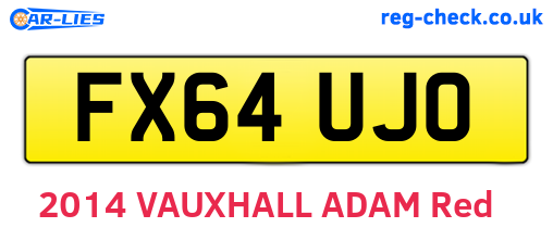 FX64UJO are the vehicle registration plates.