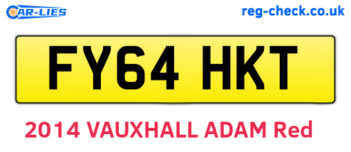 FY64HKT are the vehicle registration plates.