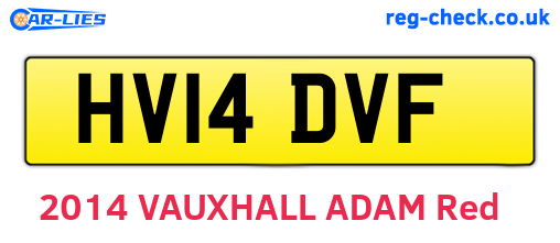 HV14DVF are the vehicle registration plates.