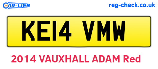 KE14VMW are the vehicle registration plates.