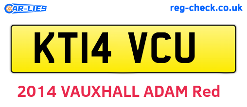 KT14VCU are the vehicle registration plates.