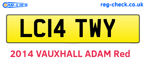 LC14TWY are the vehicle registration plates.