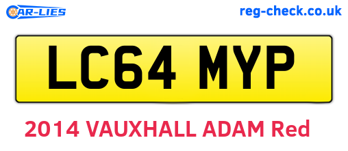 LC64MYP are the vehicle registration plates.
