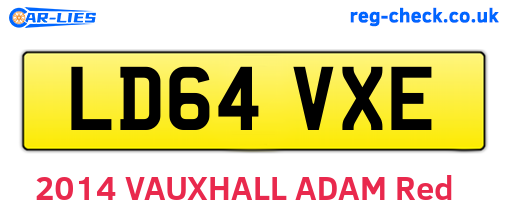LD64VXE are the vehicle registration plates.