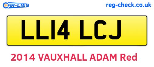 LL14LCJ are the vehicle registration plates.