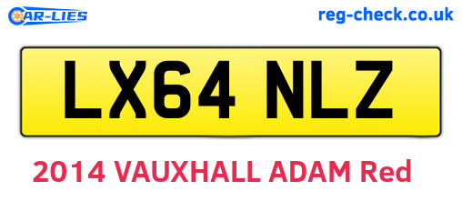 LX64NLZ are the vehicle registration plates.