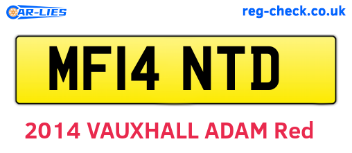 MF14NTD are the vehicle registration plates.