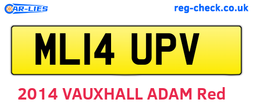 ML14UPV are the vehicle registration plates.