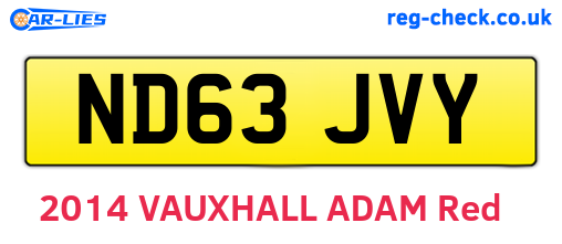 ND63JVY are the vehicle registration plates.