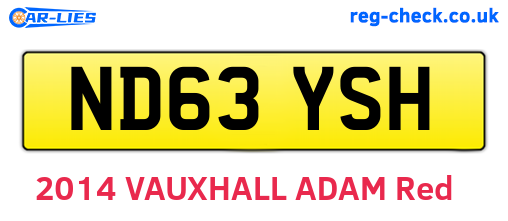 ND63YSH are the vehicle registration plates.