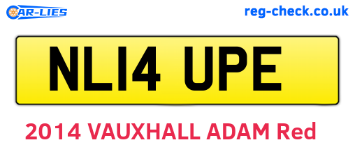 NL14UPE are the vehicle registration plates.