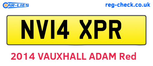 NV14XPR are the vehicle registration plates.