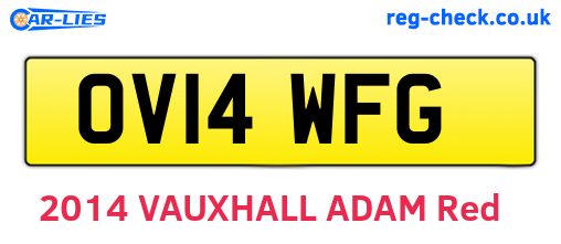 OV14WFG are the vehicle registration plates.
