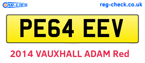 PE64EEV are the vehicle registration plates.