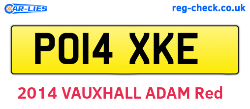 PO14XKE are the vehicle registration plates.