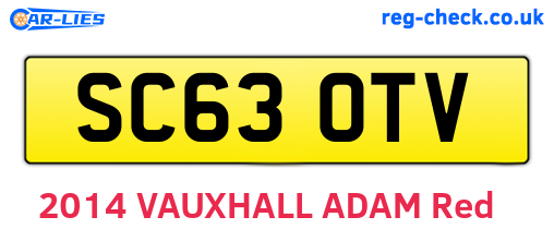 SC63OTV are the vehicle registration plates.