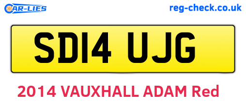 SD14UJG are the vehicle registration plates.