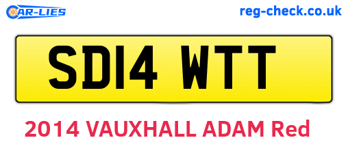SD14WTT are the vehicle registration plates.