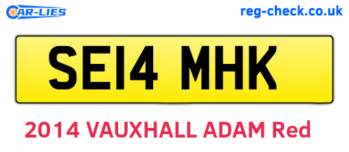SE14MHK are the vehicle registration plates.